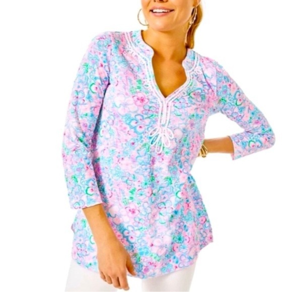 Lilly Pulitzer Kaia Resort White Love Bug Knit Tunic‎ Top - Picture 4 of 5